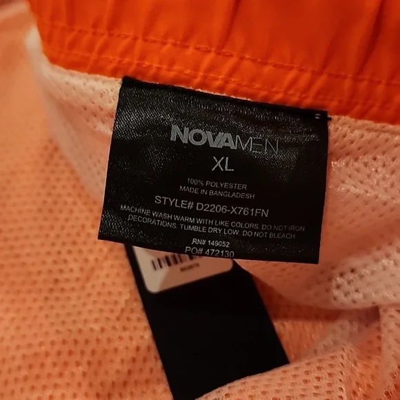 Fashion Nova Men - Montez Volley Swim Trunk - XL - new with tags - orange - Picture 10 of 12
